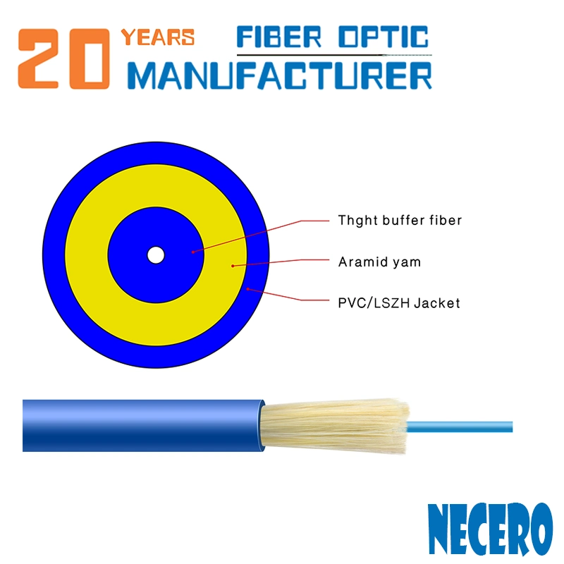 Good Anti-Interference Zero Halogen 1/2/4/6/12 Indoor Fiber Optical Cable
