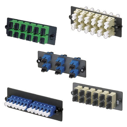 6 Port 12 Port Sc/LC/St/FC Fiber Optic Adapter Panel Loaded Connector Adapter Plate Rack Patch Panel with Adapters