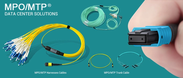 G657 Fiber Optic Patch Cord MPO/Mpt MPO-MPO Sm 9/125um G. 657A1 Trunk Cable 70meter Polarity a/ B
