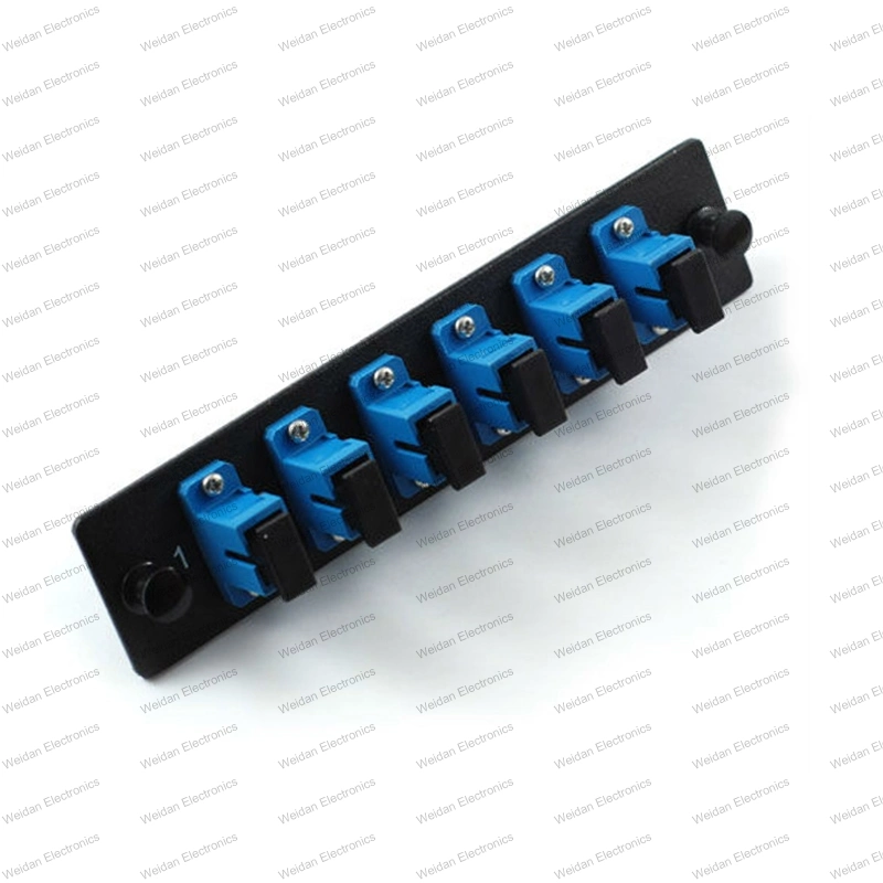 6/8 Ports Sc Sx/Dx Fiber Optic Adapter Panel Plate for Patch Panel