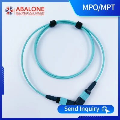 Abalone OEM&ODM MPO/Mpt APC 12 Core Fiber Attenuator Female to Male Optical Fibre Cable Fiber Optic Patch Cord with Connector