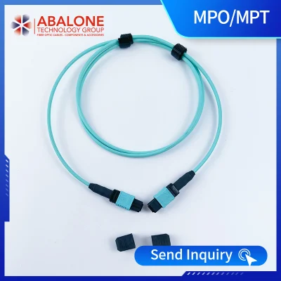 Abalone OEM&ODM 12 Core Om3 Om4 MPO/Mpt Fiber Optic Patch Cord Cable High Quality Best Price