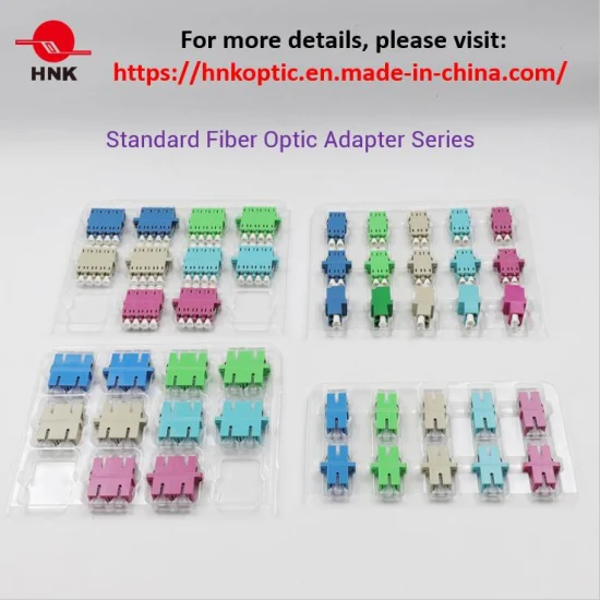 Sc/LC/FC/St/Mu/MTRJ/MPO Simplex/Duplex/Quad Singlemode/Multimode Om3/Om4/APC Standard or Hybrid Fiber Optic Adapter