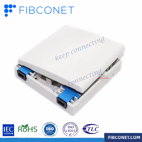 FTTH Wall Outlet Box Plastic 86 Face Box Mini Fiber Optical Distribution Box